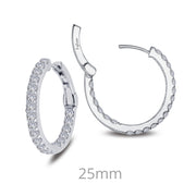 Sterling Silver 1.80 Carat Hoop Earrings