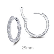 Sterling Silver 2.16 Carat Hoop Earrings