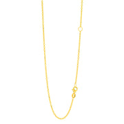 14K Yellow Gold 1.5mm Extendable Chain Necklace