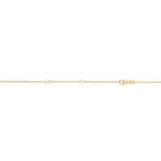 14K Yellow Gold 1.2mm Double Extendable Cable Chain Necklace