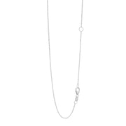 14K White Gold 1.1mm Extendable Chain Necklace