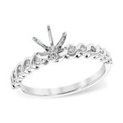 14K White Gold Diamond Twist Semi-Mount Engagement Ring