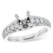 14K Two-Tone Gold Diamond Semi-Mount Engagement Ring