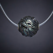 Carved Tahitian Black "Dragon" Pearl Necklace
