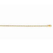 14K Yellow Gold .95mm Machine Rope Chain Necklace