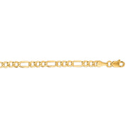 14K Yellow Gold 3.7mm Lite Figaro Chain Necklace