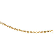 14K Yellow Gold Oval Cable Link Chain Necklace