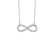 Sterling Silver 0.33 Carat Infinity Necklace