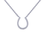Sterling Silver 0.21 Carat Horseshoe Necklace