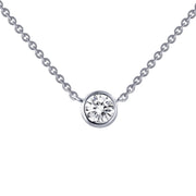 Sterling Silver 0.46 Carat Solitaire Necklace