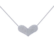 Sterling Silver 1.21 Carat Heart Necklace