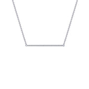 Sterling Silver 0.26 Carat Bar Necklace