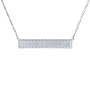 Sterling Silver 0.42 Carat Bar Necklace