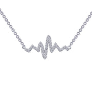 Sterling Silver 0.39 Carat Heartbeat Necklace
