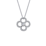 Sterling Silver 0.29 Carat Clover Necklace