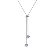 Sterling Silver Frameless Lariat Y-Necklace