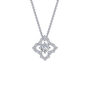 Sterling Silver 0.49 Carat Flower Necklace