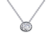 Sterling Silver 1.46 Carat Solitaire Necklace