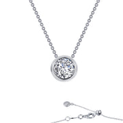 Sterling Silver Solitaire Slider Necklace