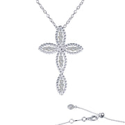Sterling Silver 0.30 Carat Cross Necklace