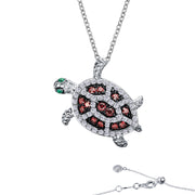 Sterling Silver Whimsical Sea Turtle Necklace