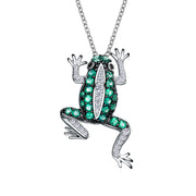 Sterling Silver Whimsical Frog Necklace