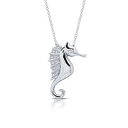 Sterling Silver Whimsical Seahorse Necklace