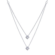 Sterling Silver Simple 2-Tier Necklace