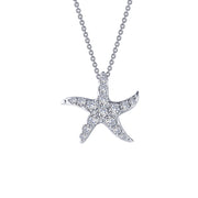 Sterling Silver Whimsical Starfish Necklace