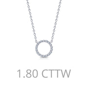 Sterling Silver 0.63 Carat Open Circle Necklace