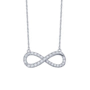 Sterling Silver 0.48 Carat Infinity Necklace