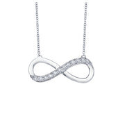 Sterling Silver 0.24 Carat Infinity Necklace