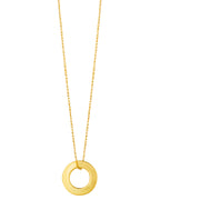 14K Yellow Gold Mini Open Circle Necklace