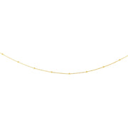 14K Yellow Gold 1.8mm Polished Bead Saturn Chain Necklace