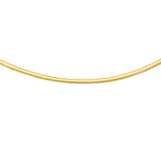 14K Yellow Gold 3mm Classic Omega Necklace