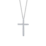 Sterling Silver 0.22 Carat Cross Necklace