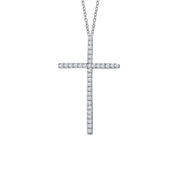 Sterling Silver 0.33 Carat Cross Necklace