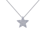 Sterling Silver 0.41 Carat Star Pendant Necklace