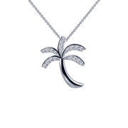Sterling Silver Palm Tree Pendant Necklace