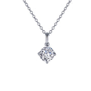 Sterling Silver 1 Carat Solitaire Pendant Necklace