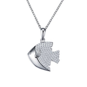 Sterling Silver Fish Pendant Necklace
