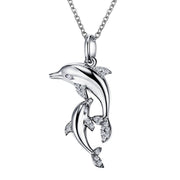 Sterling Silver Dolphin Pendant Necklace