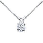 Sterling Silver 1 Carat Solitaire Necklace