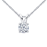 Sterling Silver 1.65 Carat Solitaire Necklace