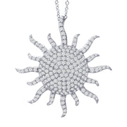 Sterling Silver Sunburst Pendant Necklace