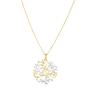 14K Two-Tone Gold Tree of Life Necklace