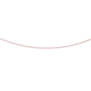 14K Rose Gold 2.5mm Textured Cable Chain Necklace