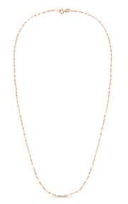 14K Rose Gold 1.4mm Mirror Rolo Chain Necklace