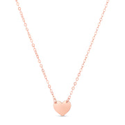 14K Rose Gold Mini Heart Pendant Necklace