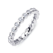 Sterling Silver 0.63 Carat Stackable Eternity Band